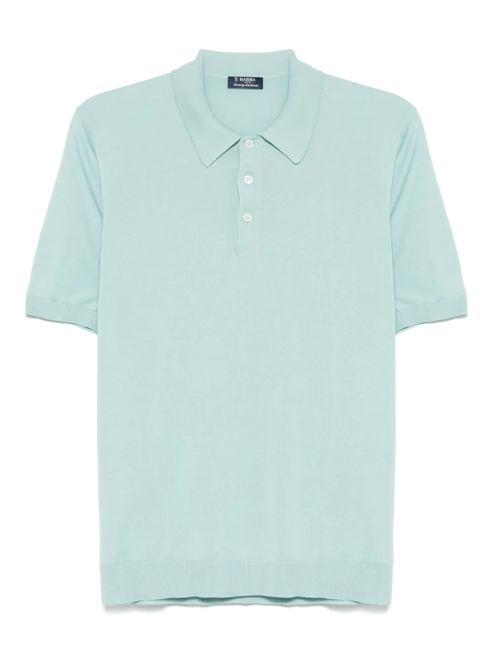 Barba silk polo shirt | Blue | Image 1
