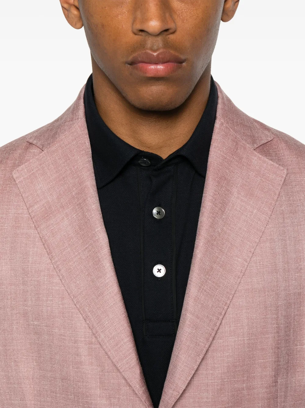 Barba single-breasted blazer Roze