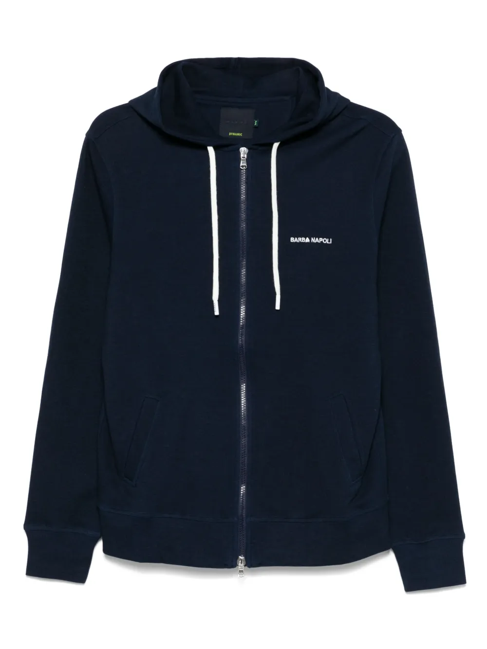 Barba logo-embroidered hoodie - ブルー Barba logo-embroidered hoodie - ブルー