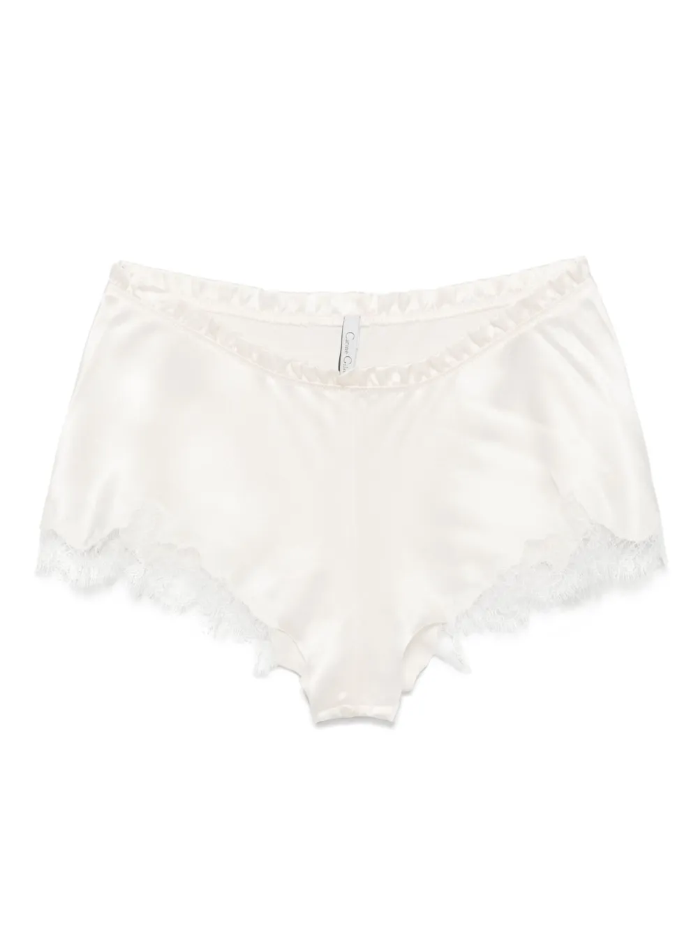 Carine Gilson Calais Caudry-lace Silk Shorts