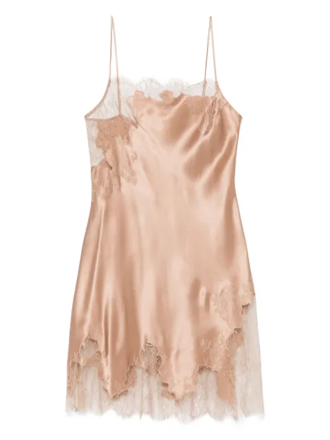 Carine Gilson Calais Caudry-lace silk nightdress