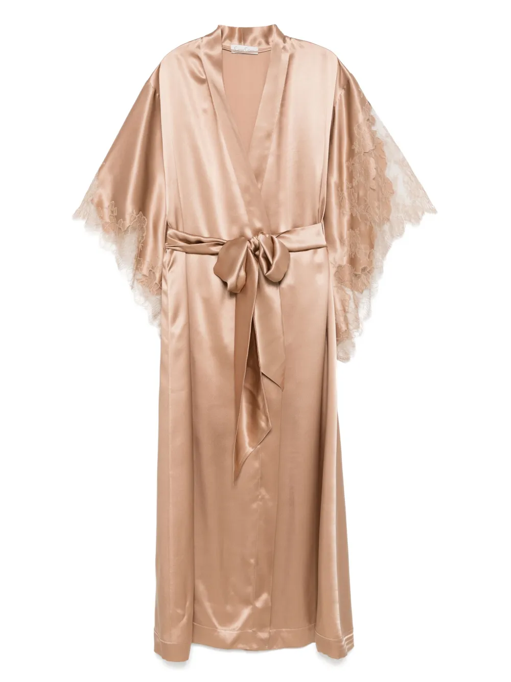 Carine Gilson Silk Robe In Brown