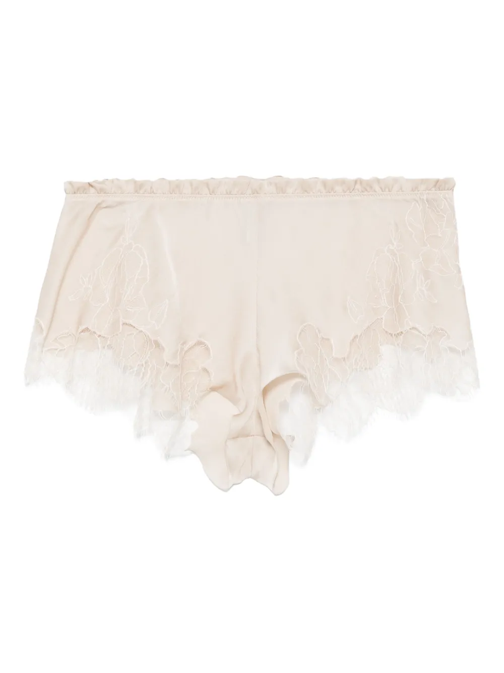 Carine Gilson Silk Shorts In Neutral