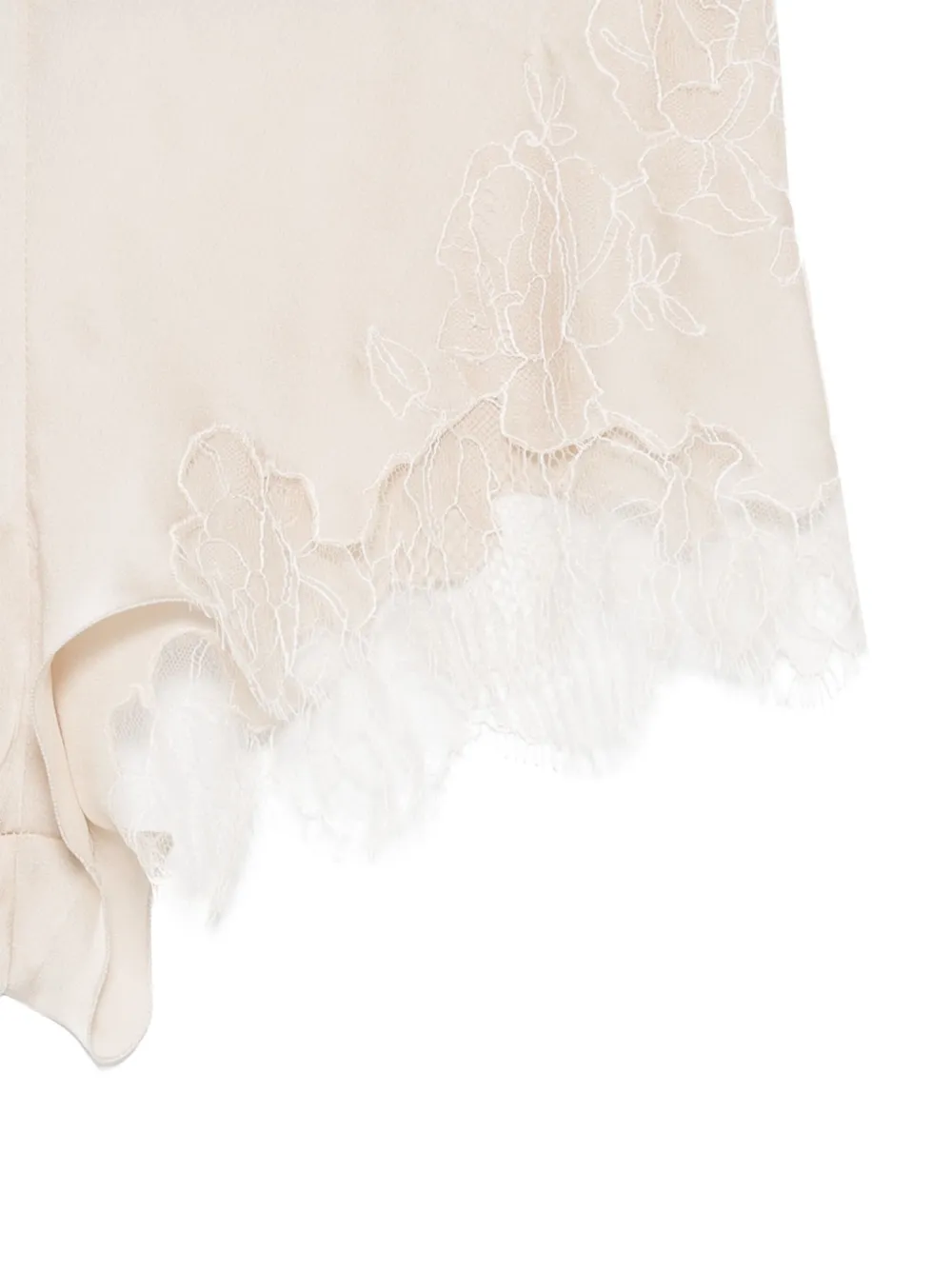Carine Gilson Silk Shorts In Neutral