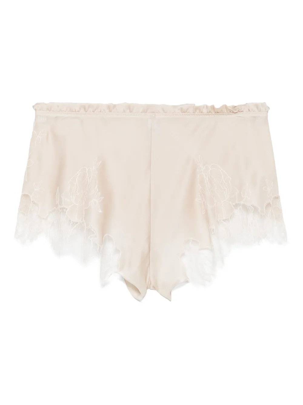 Carine Gilson Silk Shorts In Neutral