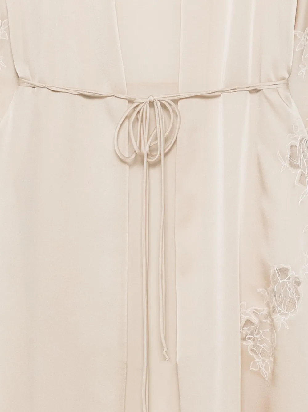 Carine Gilson Silk Dressing Gown In Neutral