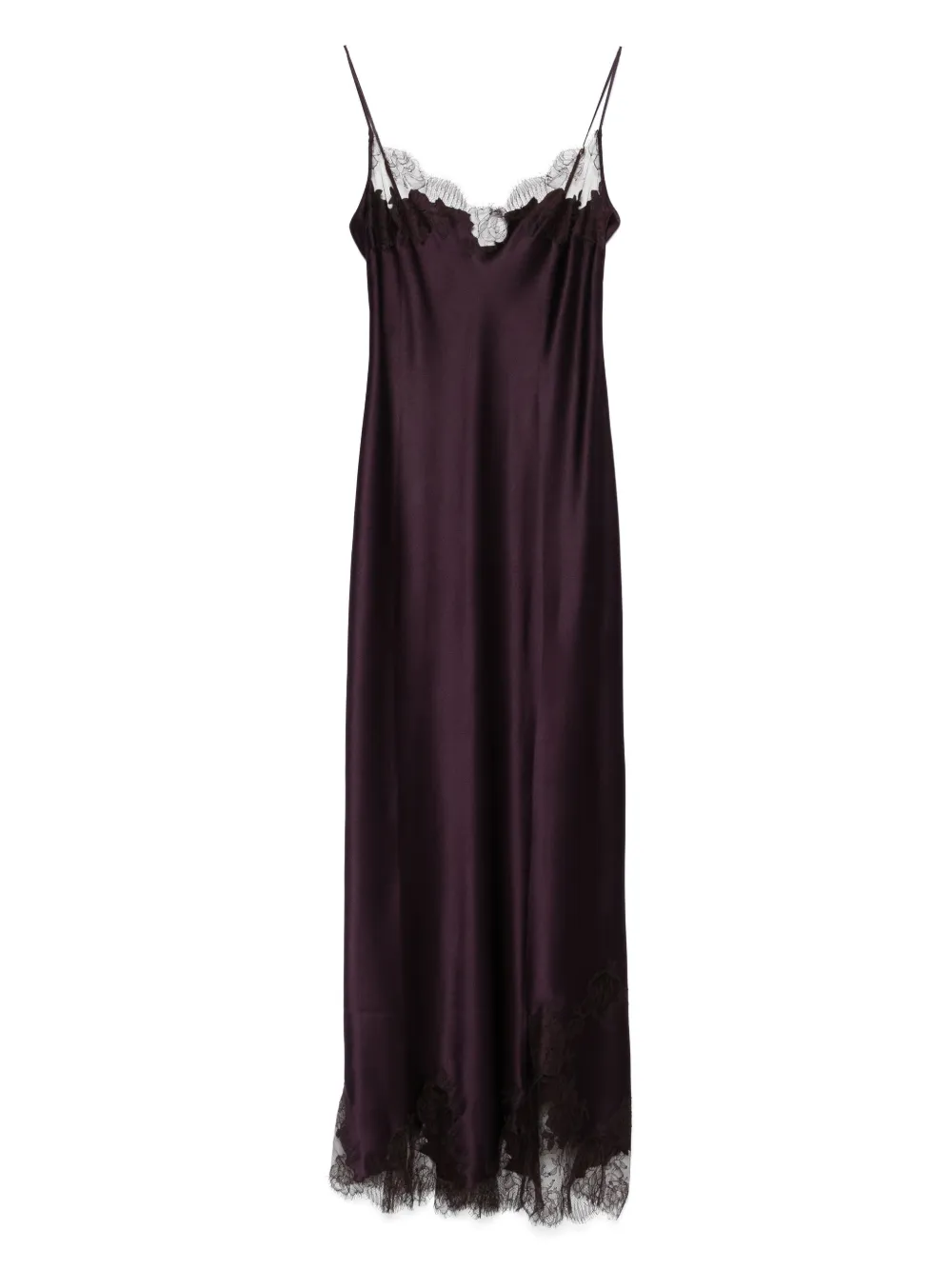 Carine Gilson Calais-caudry Slip Gown In Brown