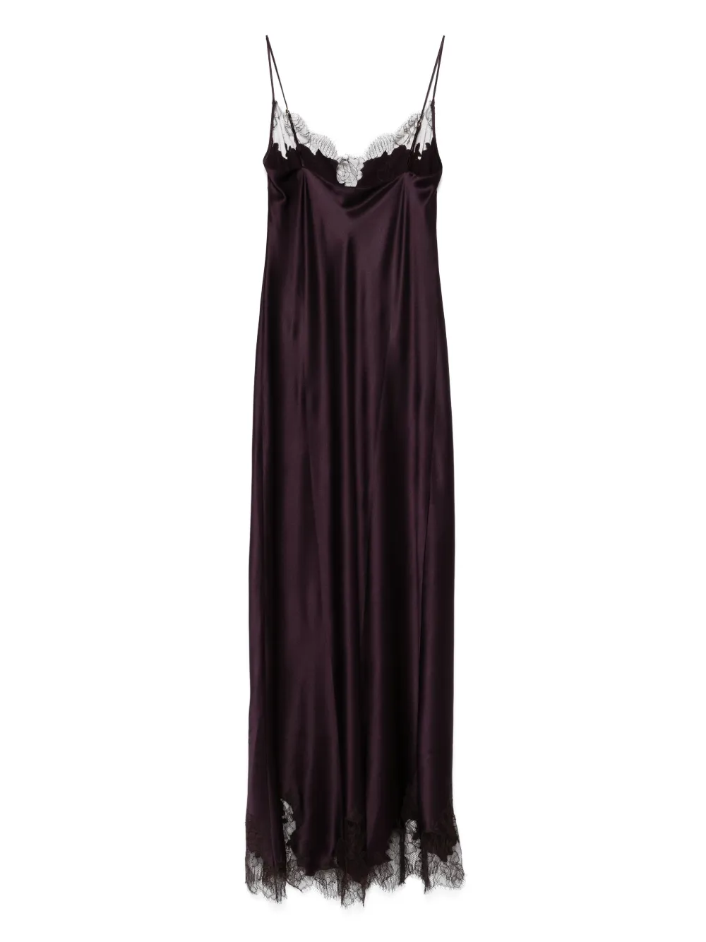 Carine Gilson Calais-caudry Slip Gown In Brown