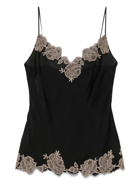 Carine Gilson Calais Caudry-lace silk camisole