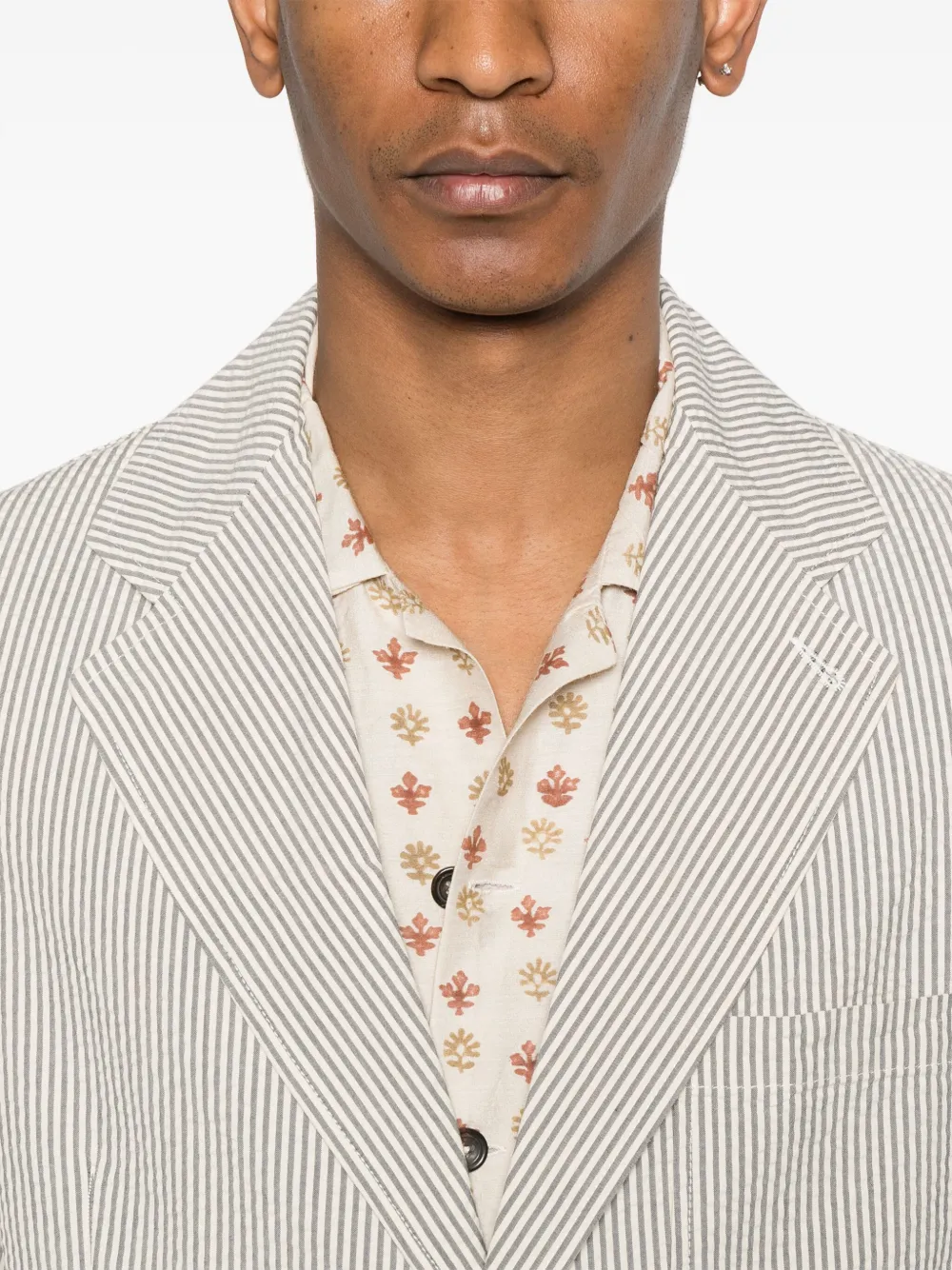 Universal Works Gestreepte blazer Grijs