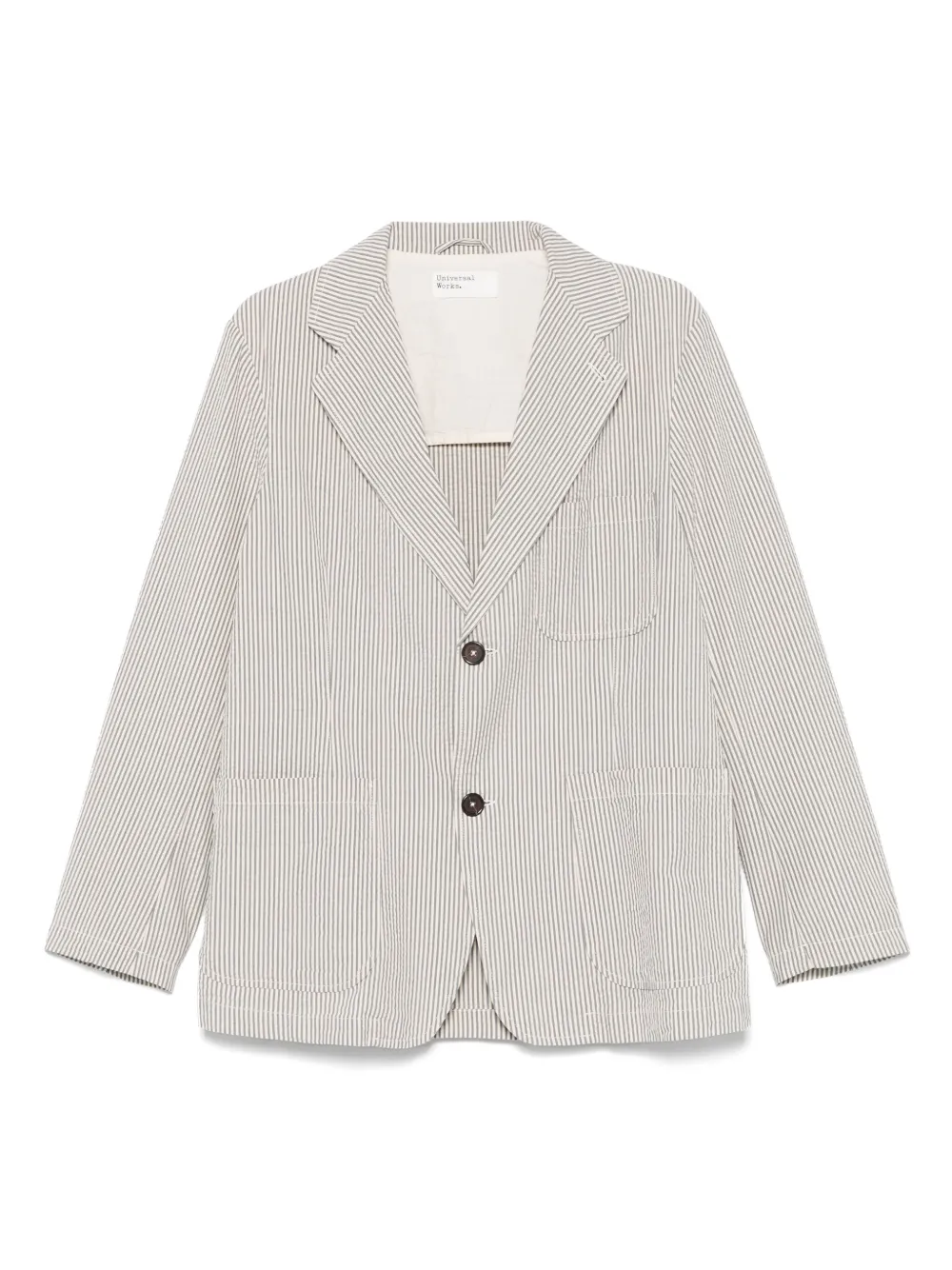 Universal Works blazer à rayures | gris | Image 1