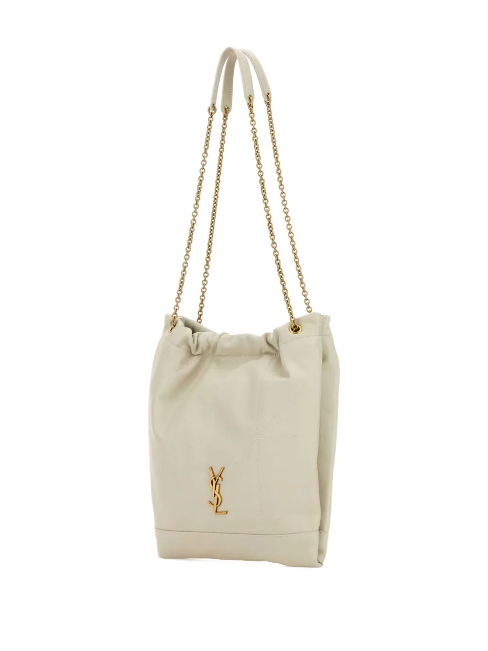  Saint Laurent Pochon Drawstring Tote Bag - Neutrals 