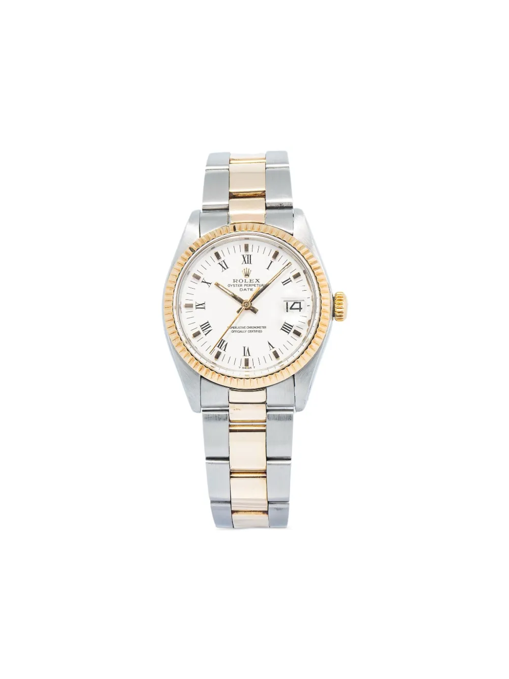 Rolex reloj Oyster Perpetual Date de 34mm de archivo | blanco | Image 1