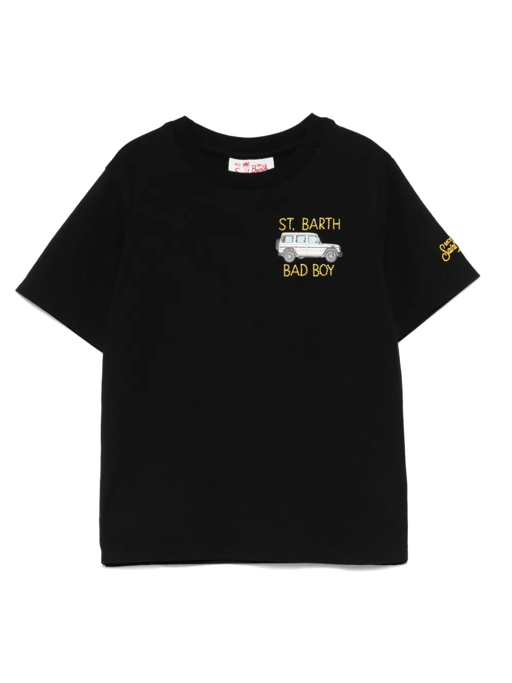 MC2 Saint Barth Kids Bad Car T-shirt Zwart