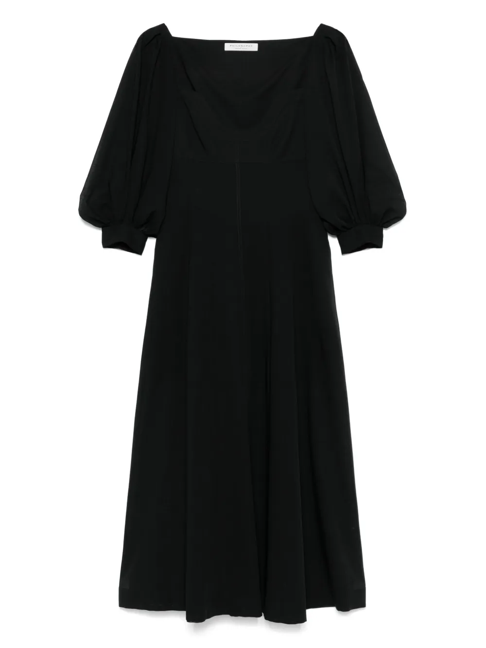 Philosophy Di Lorenzo Serafini Midikleid mit Herzausschnitt - Schwarz