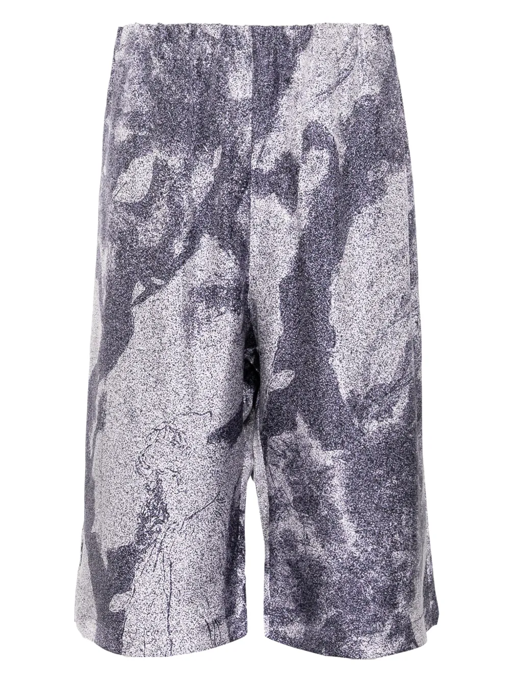 Qasimi dust-print elasticated waist shorts | Purple | Image 1
