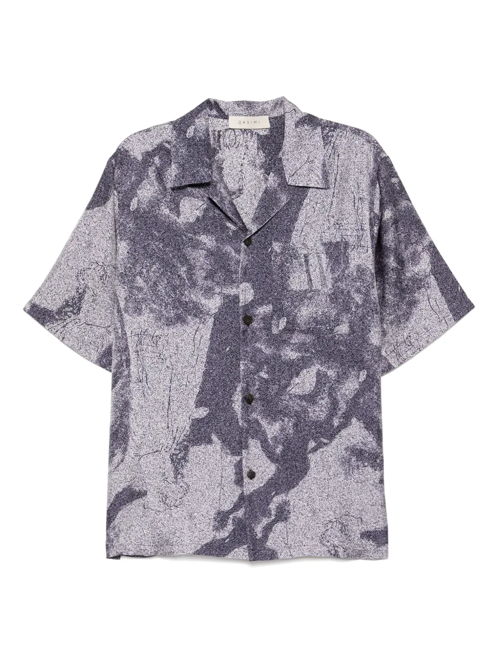 Qasimi dust-print resort shirt | Purple | Image 1