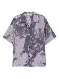 Qasimi dust-print resort shirt - Purple
