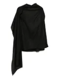 Qasimi sheer drape shirt - Black