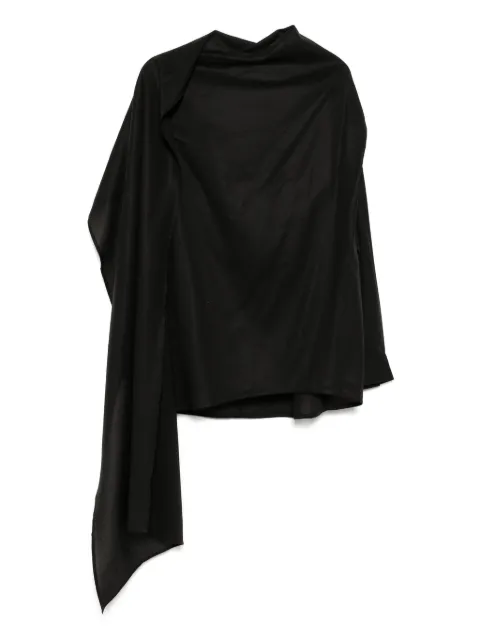 Qasimi sheer drape shirt
