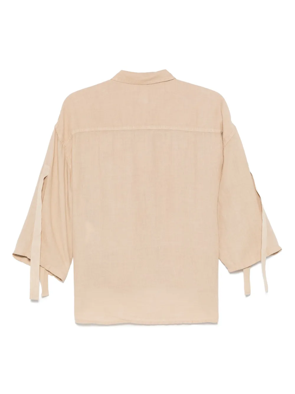 120% Lino Linnen blouse - Beige