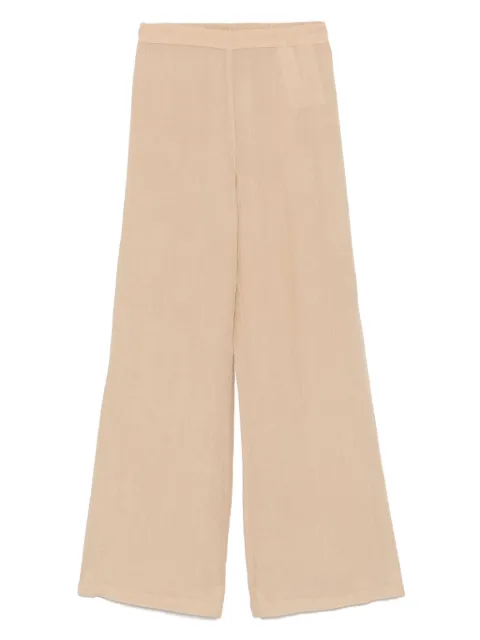 120% Lino pantalones con bolsillos