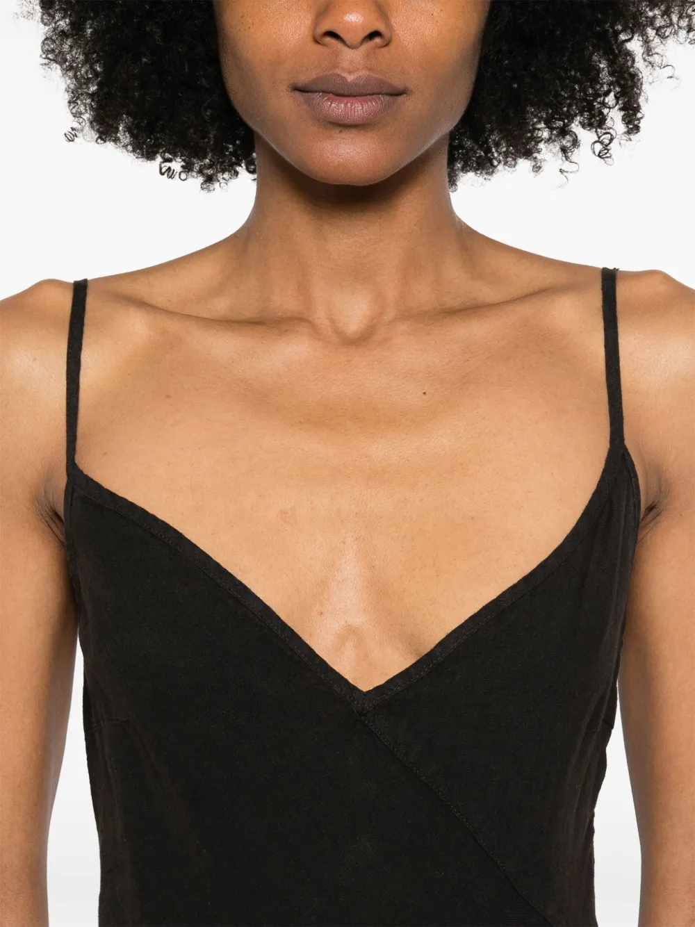 Shop 120% Lino Linen Maxi Dress In Black
