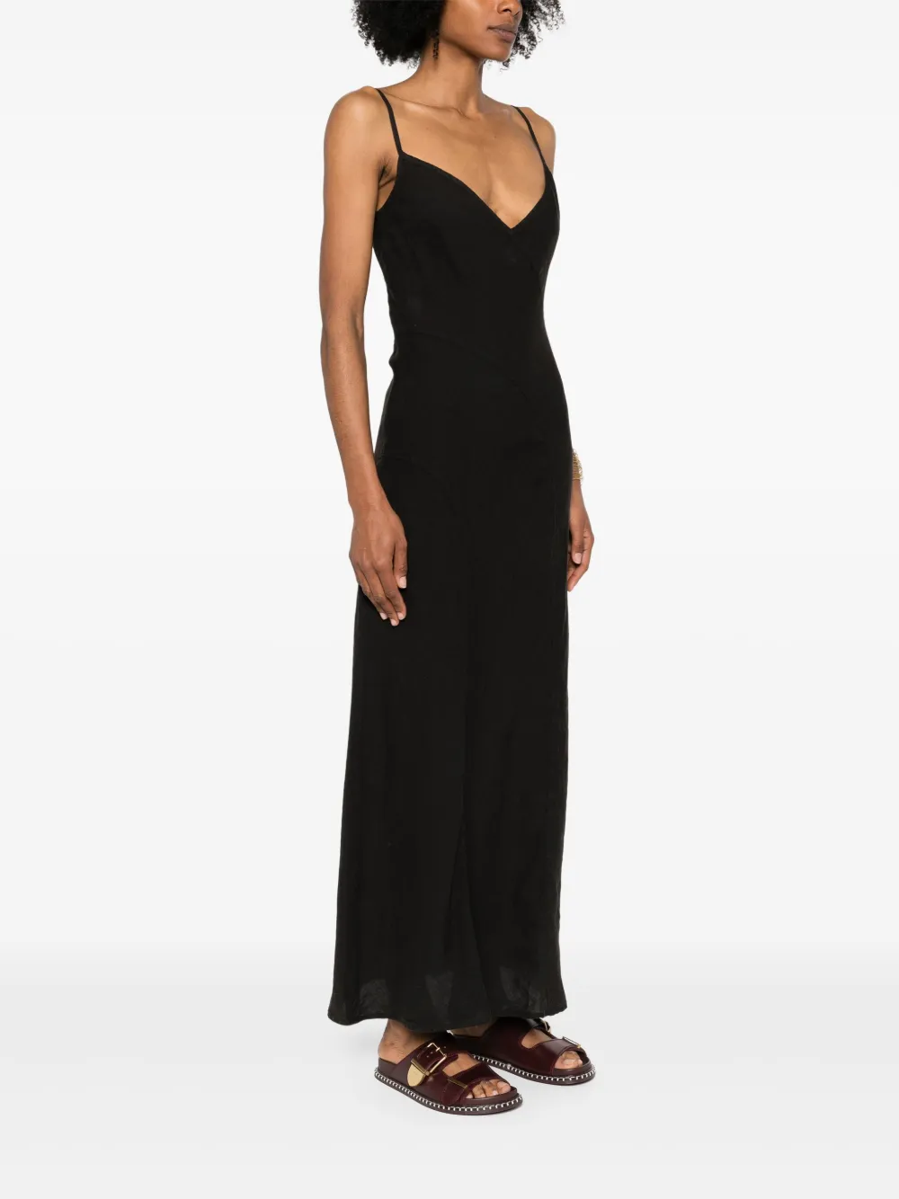 120% LINO LINEN MAXI DRESS 