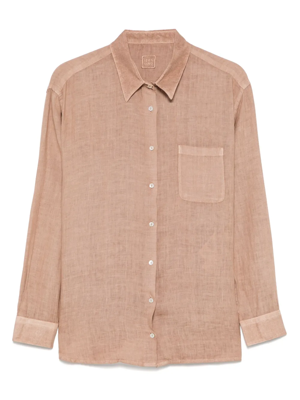 120% Lino camisa de lino | marrón | Image 1