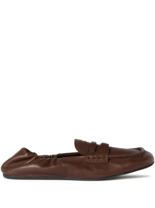 Miu Miu mocassins en cuir - Marron - Miu Miu - Modalova