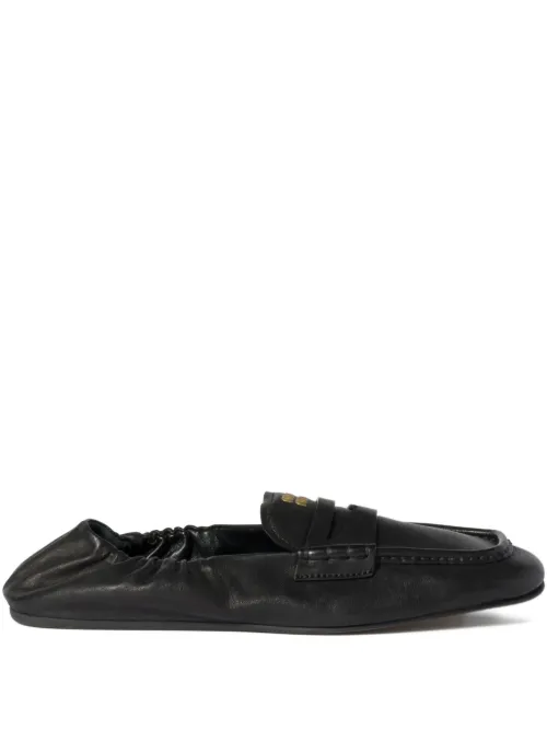 Mocassins en cuir matelassé - Miu Miu - Modalova