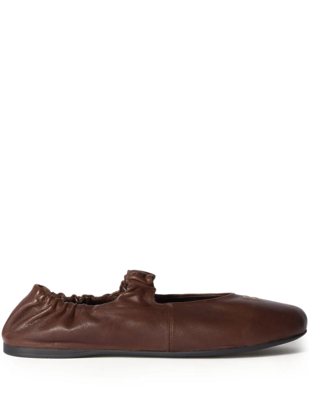 Miu Miu elasticated ballet flats | Brown | Image 1