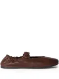 Miu Miu elasticated ballet flats - Brown