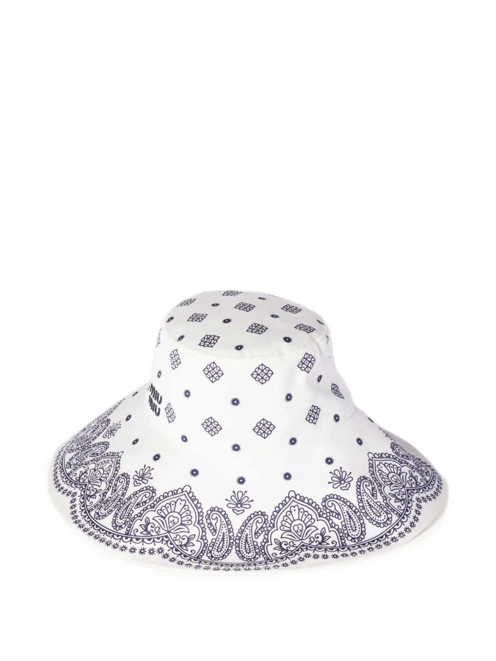 Miu Miu bandana-print bucket hat | White | Image 1