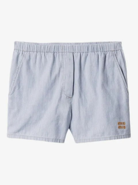 Miu Miu striped chambray bermudas