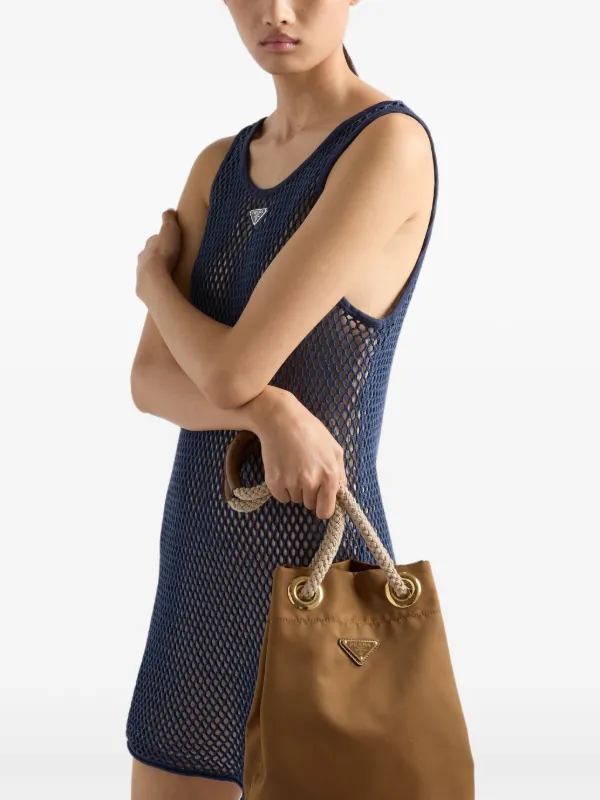 prada mesh dress Prada Mesh Mini Dress | Blue