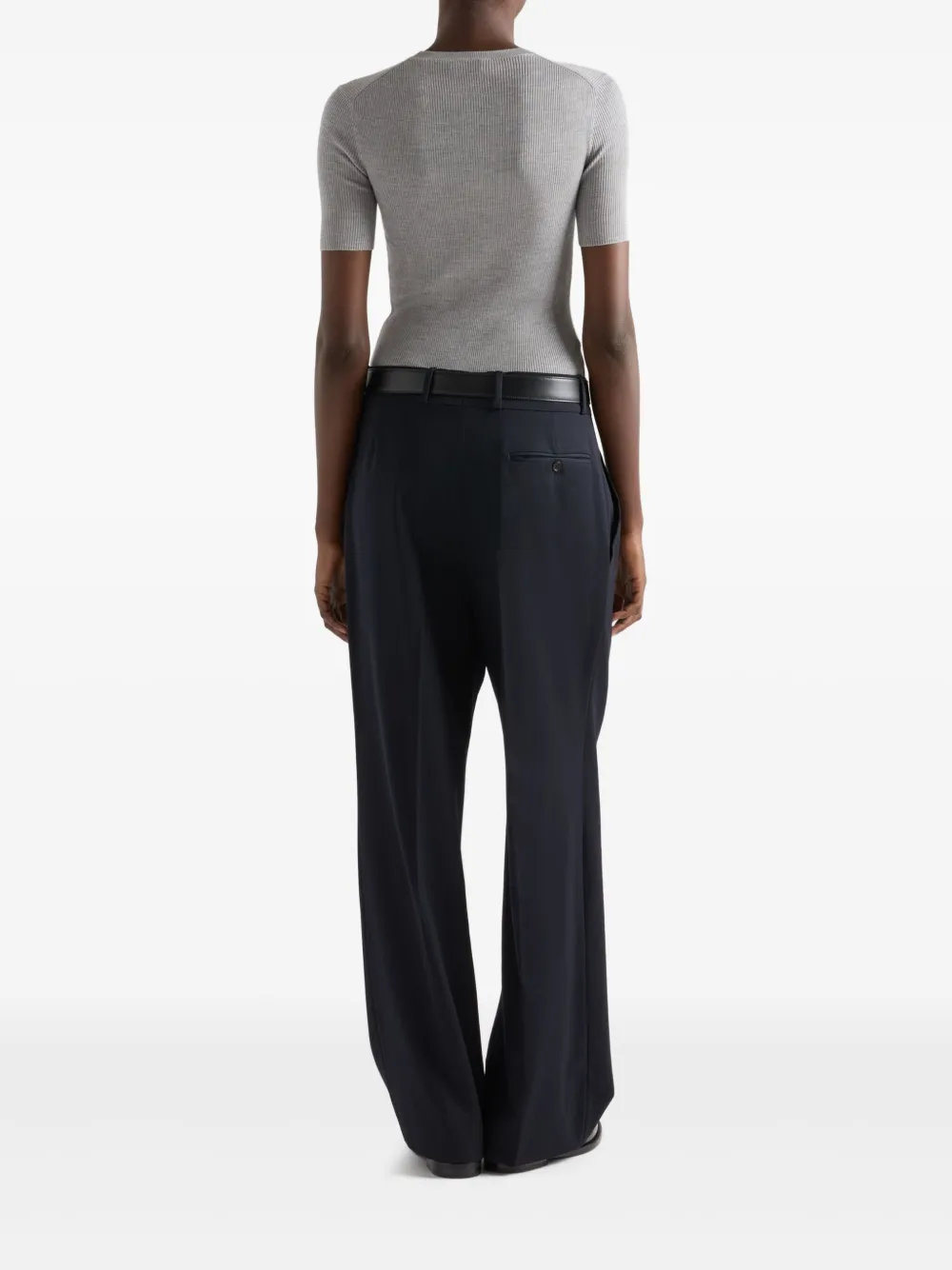 Prada Ribgebreide top Grijs