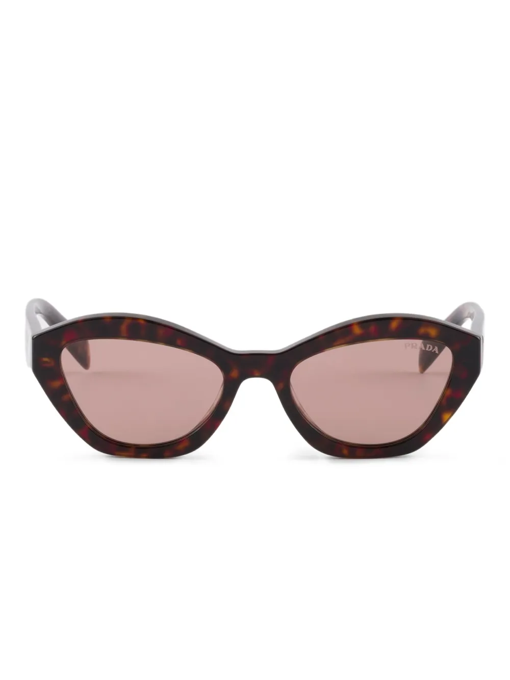 Prada Eyewear Zonnebril met geometrisch montuur Bruin