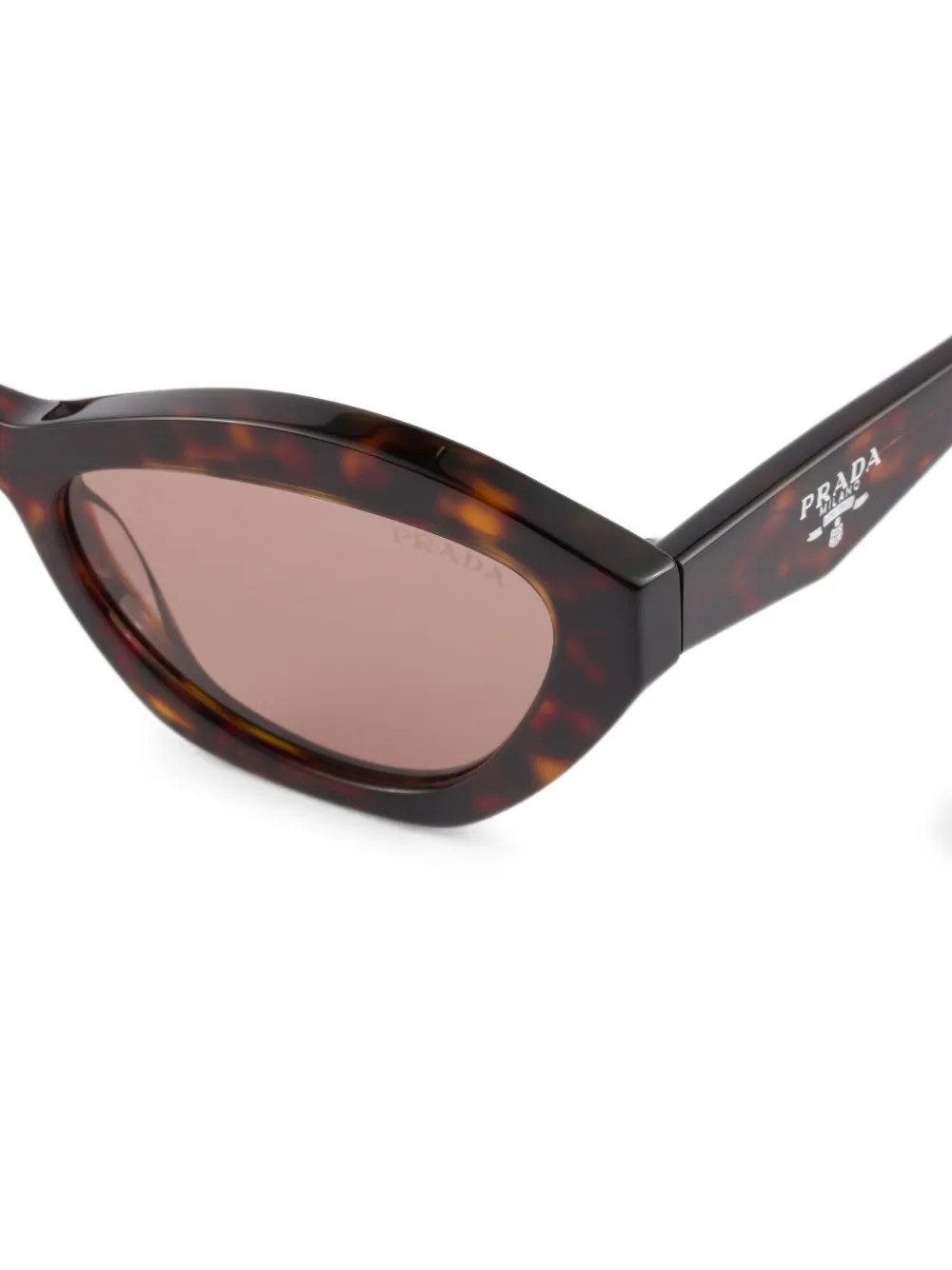 Prada Eyewear Zonnebril met geometrisch montuur Bruin