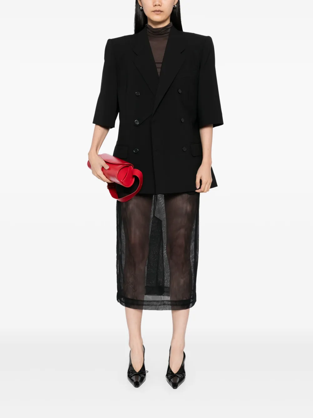 ALAINPAUL 3/4-sleeved double-breasted blazer | Blazers | Image 2
