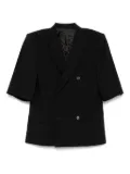 ALAINPAUL 3/4-sleeved double-breasted blazer - Black