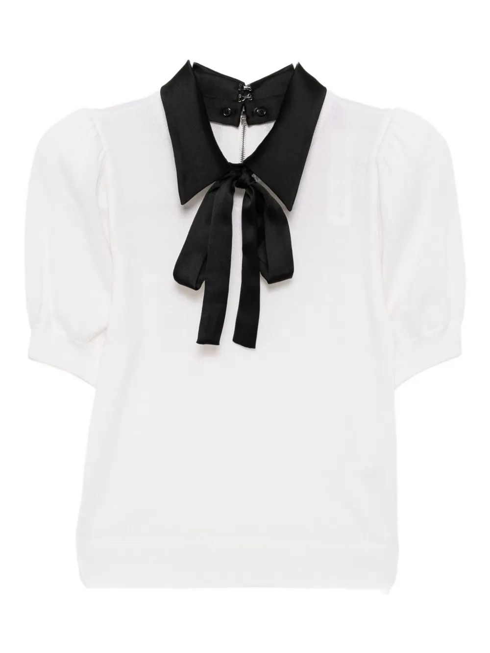 alice + olivia Felpa Chase con maniche a palloncino - Bianco
