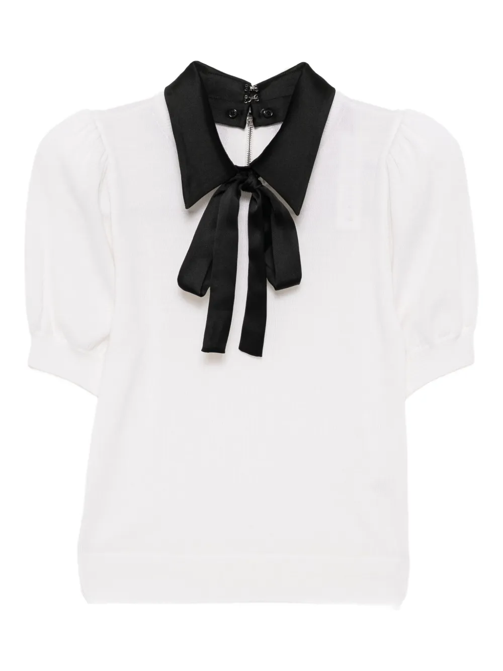 alice + olivia Felpa Chase con maniche a palloncino - Bianco