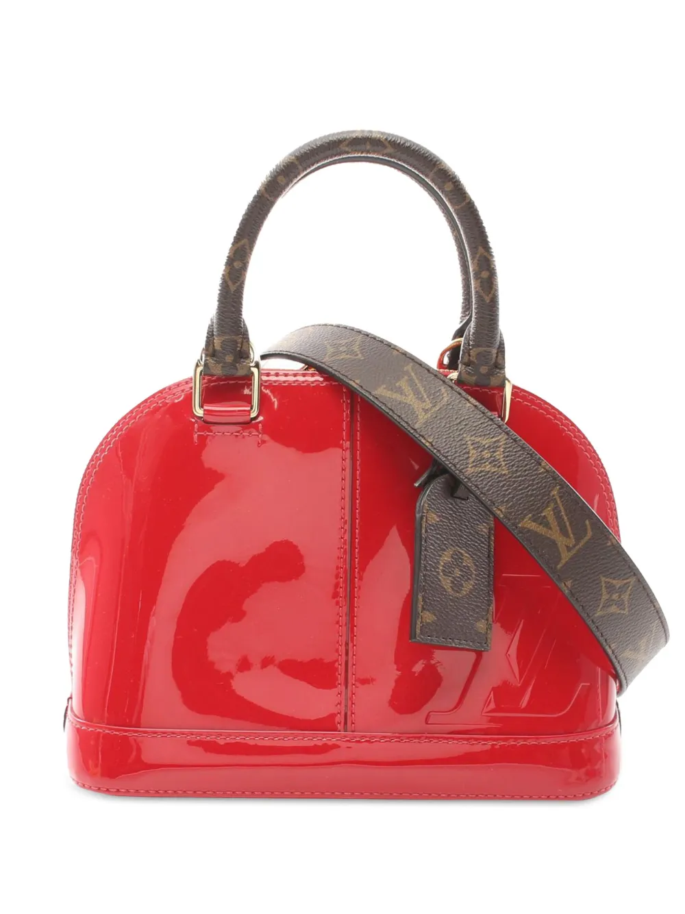 Louis Vuitton Pre-Owned 2019 Vernis Miroir Alma BB satchel - ブラウン Louis Vuitton Pre-Owned 2019 Vernis Miroir Alma BB satchel - ブラウン