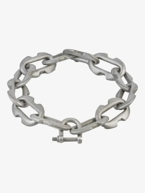 Parts of Four sterling-silver Massive Deco Link Charm necklace
