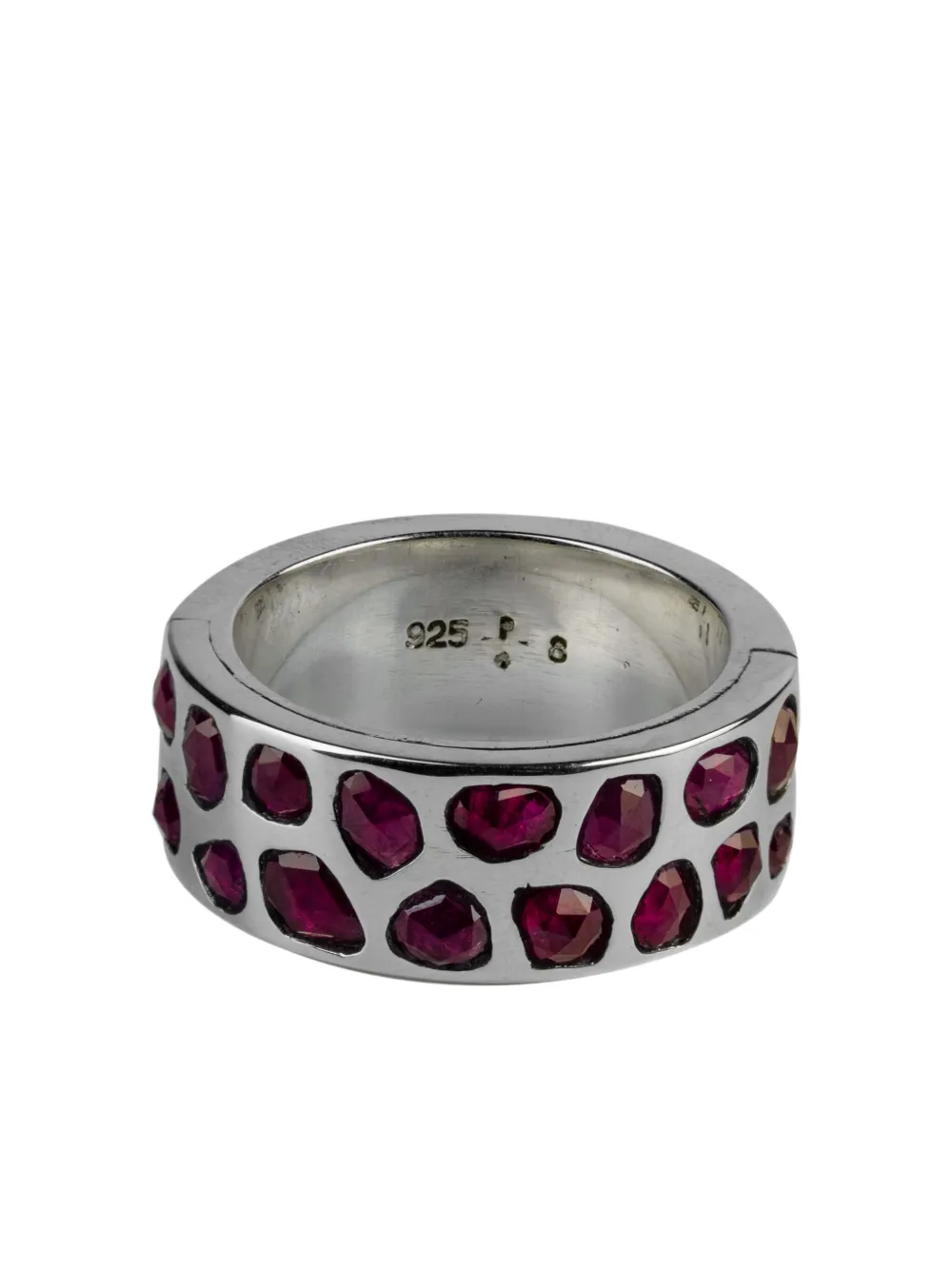 Parts of Four sterling silver Sistema ruby ring - Argento