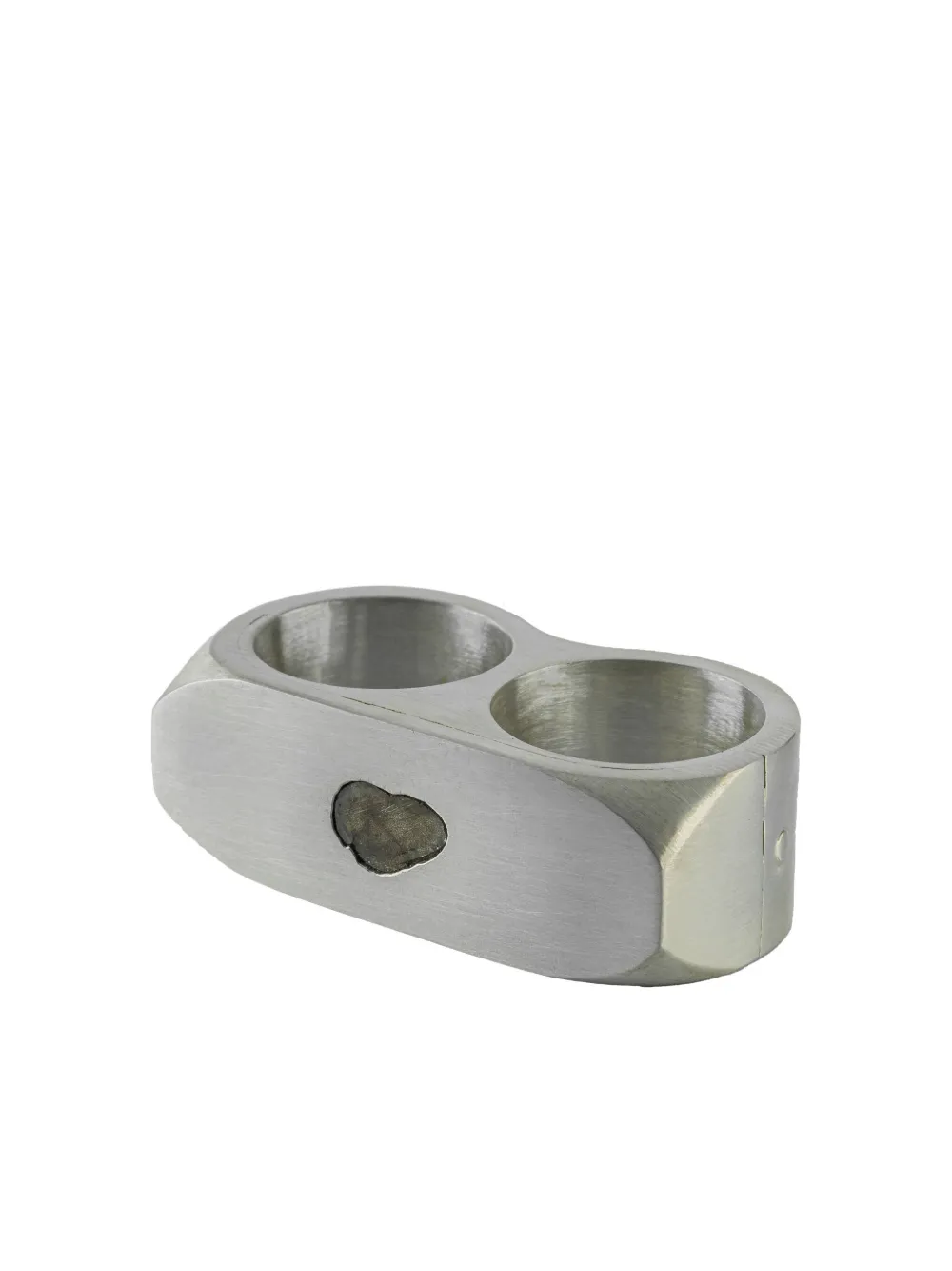 Double-Ring Diamond Slab Ring