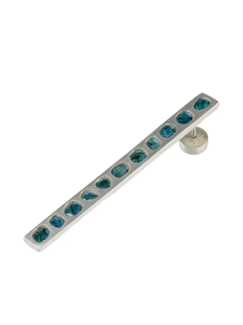 Parts of Four sterling-silver Plate diamond earring
