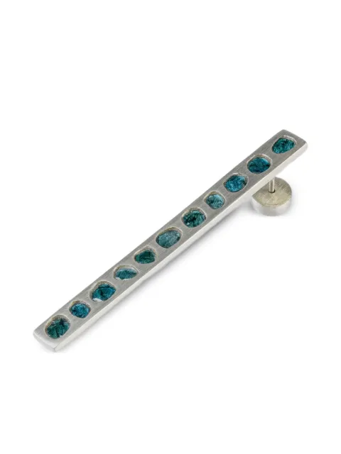 Parts of Four sterling-silver Plate diamond earring