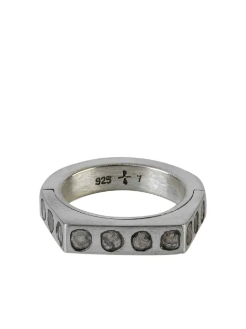 Parts of Four sterling silver Sistema diamond ring